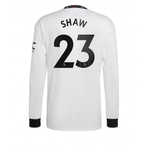 Fotbalové Dres Manchester United Luke Shaw #23 Venkovní 2022-23 Dlouhý Rukáv